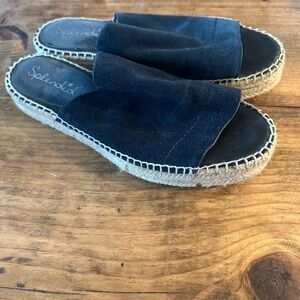 Splendid Navy Espadrille Slides size 9